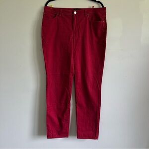 Women's Lord & Taylor Red Jean Pants